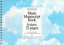 Music Manuscript Book: 6 Stave 32 Pages Spiral